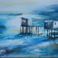 Les carrelets au port du Lyvet